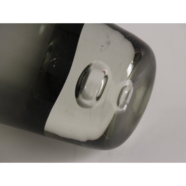 Vintage Grey Smoked Glass Vase, 1950s For Sale - Image 4 of 5