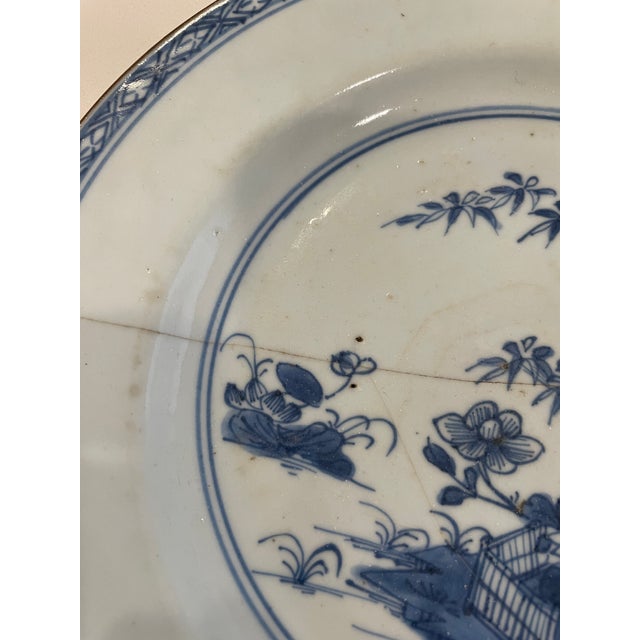 18th-Century Chinese Export Blue and White Plates, Set of 2 For Sale - Image 11 of 15