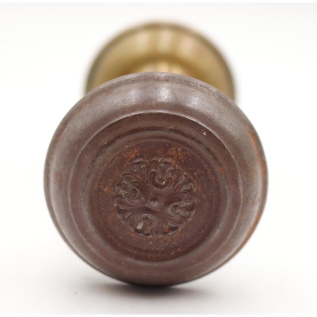 Mid 20th Century Pair of Antique Beaded Russell & Erwin Passage Door Knobs For Sale - Image 5 of 5