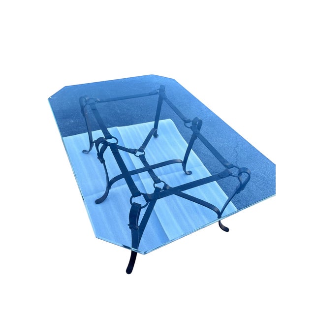 Hermes Style Equestrian Sculptural Forged Iron Side Table 1980’s For Sale - Image 10 of 12