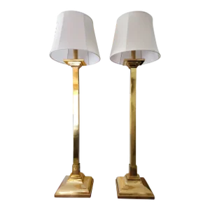 Pair of Vintage Large Mid-Century Modern Lamps