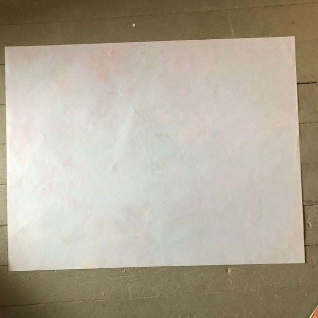 Original Vintage Impressionist Still Life Pastel Drawing Fruit/Flowers/Pot For Sale - Image 4 of 5