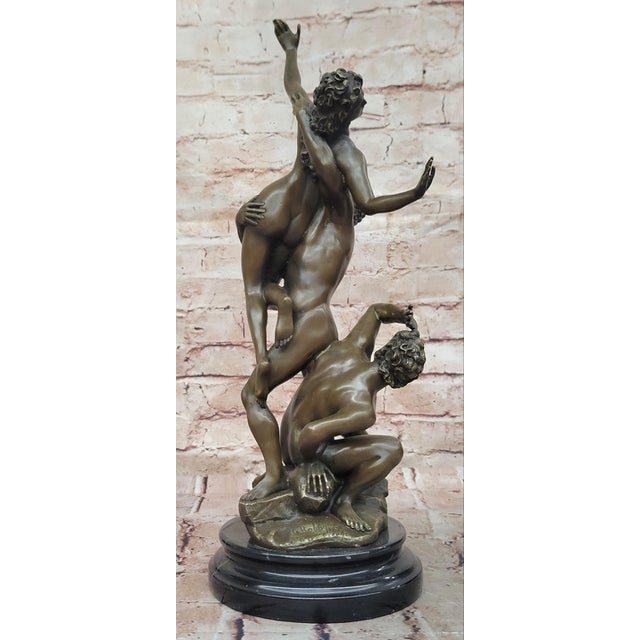 2020s Abduction of the Sabine Women by Giambologna Nude Bronze Sculpture Statue Greek Mythology For Sale - Image 5 of 10