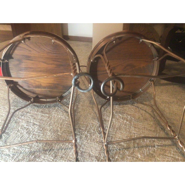 Rare Highly Collectable-Antique “Japan Finish” Industrial Copper Finish Sweetheart Design Ice Cream Parlor Set With Two Chairs For Sale - Image 18 of 18