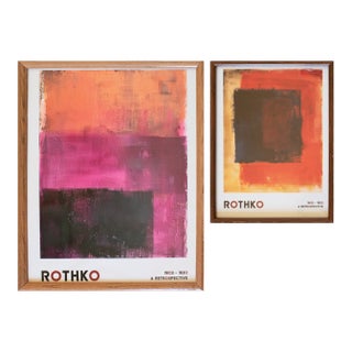 Rothko 1903-1930. A Retrospective, Two Framed Posters For Sale