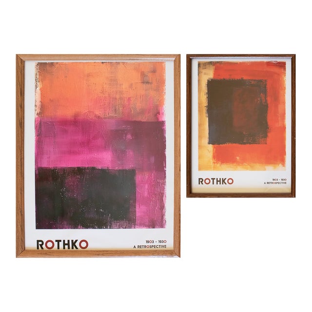 Rothko 1903-1930. A Retrospective, Two Framed Posters For Sale