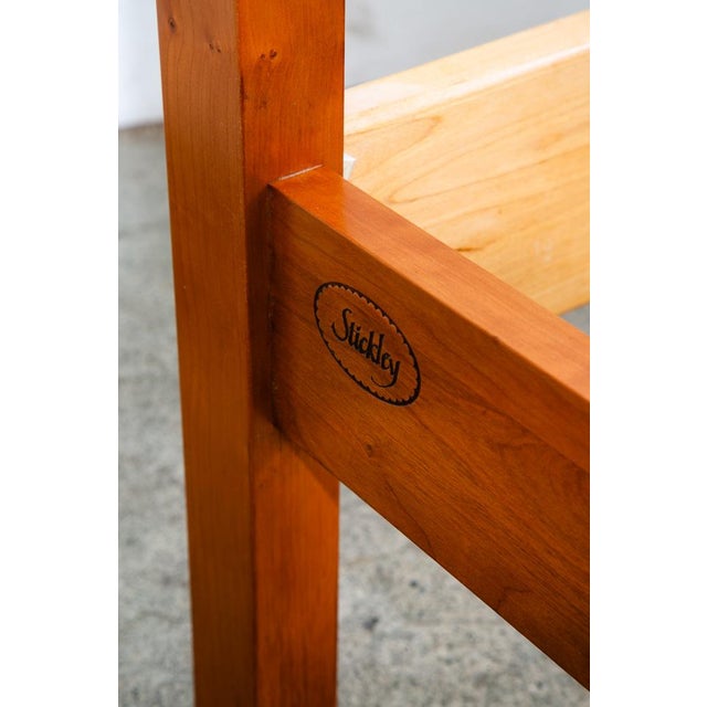 Mid-Century Modern 1960s Mid Century Modern Headboard Bed Frame Stickley Queen Sz Walnut Cherry Vintage For Sale - Image 3 of 12