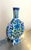 1940s-50s blue/green/white ceramic Indian vase. Excellent condition.