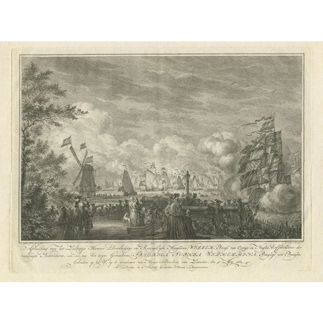 Mid 18th Century Antique Print of the Sailing Tour on the IJ River, 1768 For Sale - Image 5 of 6