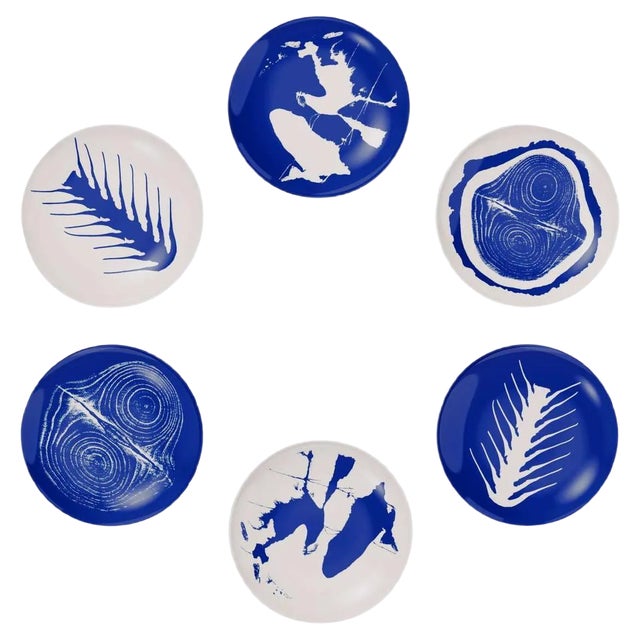 Porcelain Dinnerware Plates by Charlotte Perriand for Cassina, Set of 6 For Sale