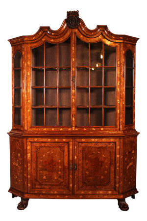 Dutch Marquetry Display Case, 1800s