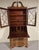 Mahogany chippendale style serpentine secretary desk with bonnet top.