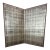 Meiji Japanese Folding Screen Byobu 2 Panel Antique Late 19th Century Silver Leaf Framed For Sale
