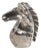 Enchanting Equestrian Elegance: Hand-Carved Rock Crystal Horse Head from Brazil For Sale