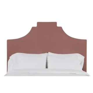 Nadine Queen Headboard, Blush Velvet For Sale