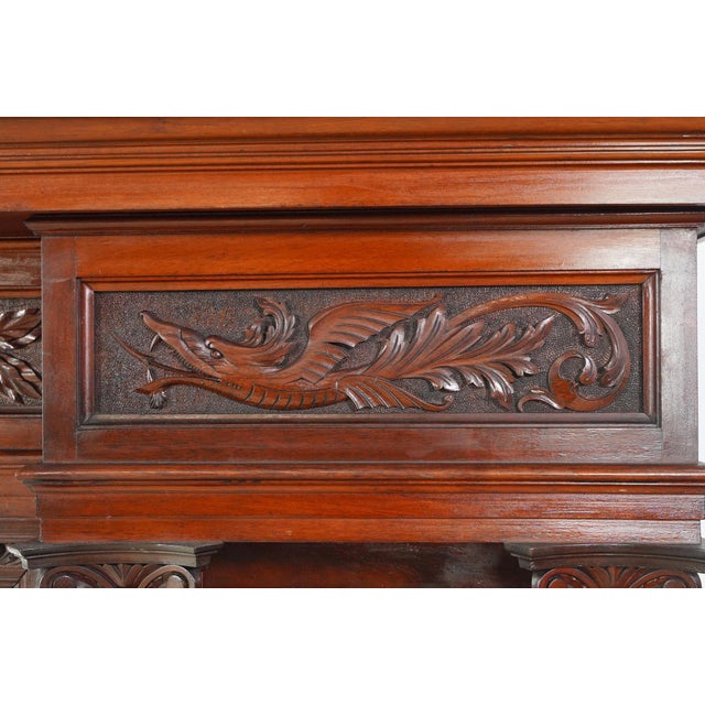 Brown Late 19th Century Victorian Mahogany Fireplace Mantel For Sale - Image 8 of 16