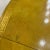 European Yellow Leather Wrapped Dining Table with Gold Trim For Sale - Image 9 of 13