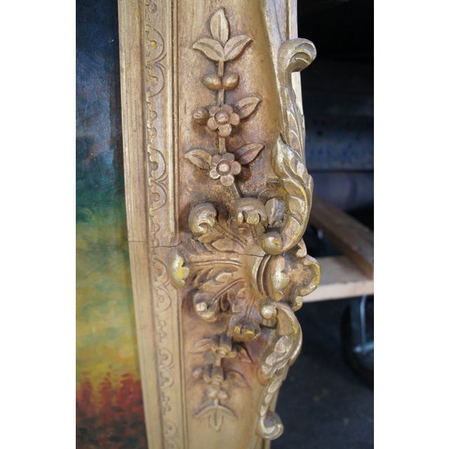 Meditation After William Adolphe Bouguereau Oil on Canvas Seated Young Girl 48" For Sale - Image 9 of 12