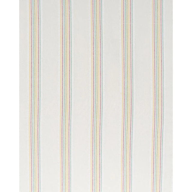 Fashion comes home with this wonderfully stylish casement that has wide woven stripes and playful, hand-cut fringe. Sold...