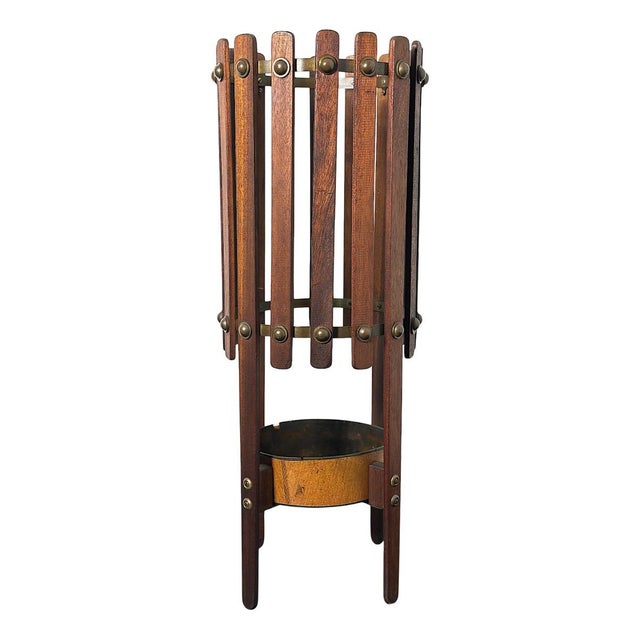 Vintage Wood and Metal Magazine Rack, 1960s For Sale - Image 9 of 9