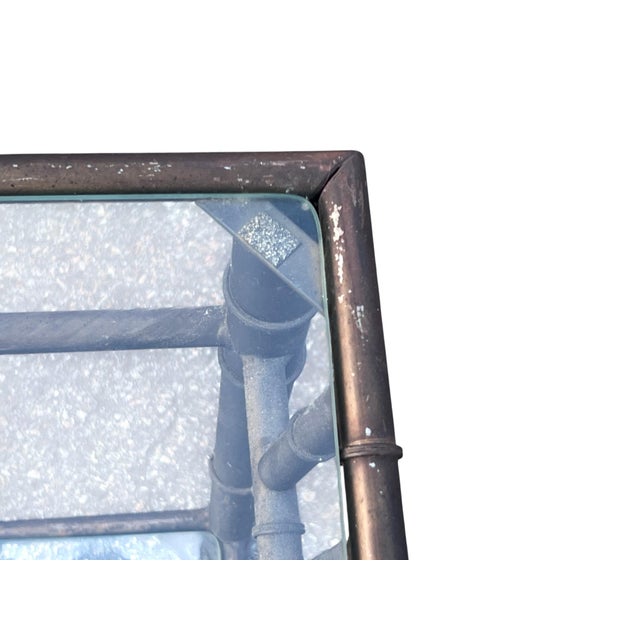 Late 20th Century Faux Bamboo Metal Console For Sale - Image 13 of 14