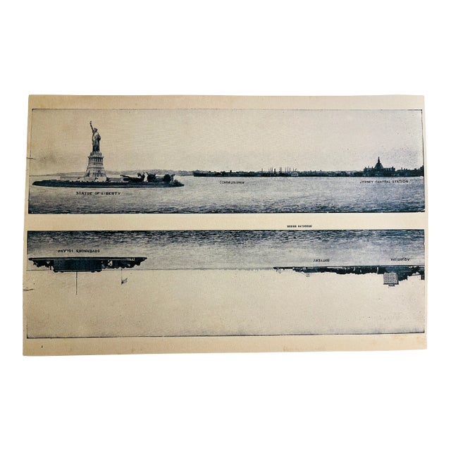 Contemporary Print New York City Harbor 1910 For Sale