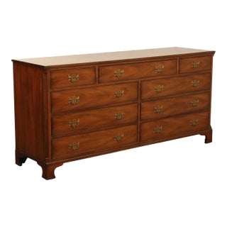 Kittinger Chippendale Style Mahogany Double Dresser For Sale