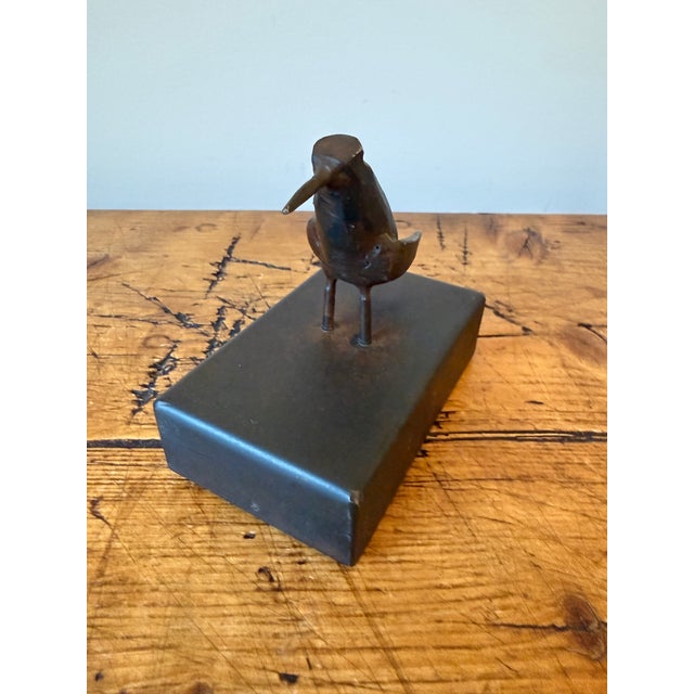 Jan Barboglio Iron Trinket Box W/ Whimsical Bird Top For Sale - Image 4 of 11