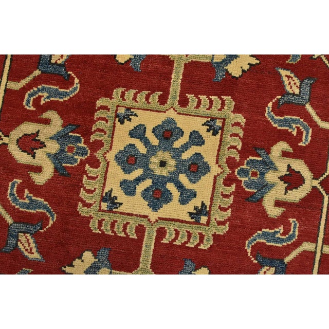 Kazak Rug 10′ X 14’5” Red Wool Traditional Hand-Knotted Oriental Carpet For Sale - Image 4 of 15