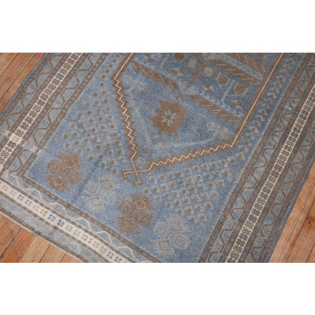 Vintage Blue Turkish Tribal Anatolian Rug - 3' x 5'8" For Sale In New York - Image 6 of 8