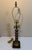 French Hollywood Regency Stacked Black Marble Antique Gold Acanthus Table Lamp For Sale - Image 3 of 12
