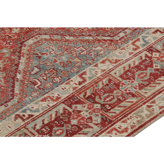 Traditional Vintage Ersari Rug in Red With Geometric Patterns From Rug & Kilim For Sale - Image 3 of 8