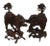 Mid 18th Century Chinese Carved Wood Foo Dogs - a Pair For Sale