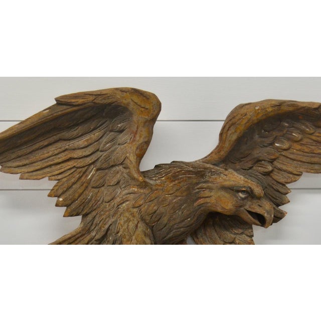 Antique Hand Carved Wood Eagle Chairish