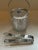 F.B. Rogers Silver Co. F B Rogers Silver Company Crystal Ice Bucket With Ice Tongs For Sale - Image 4 of 5