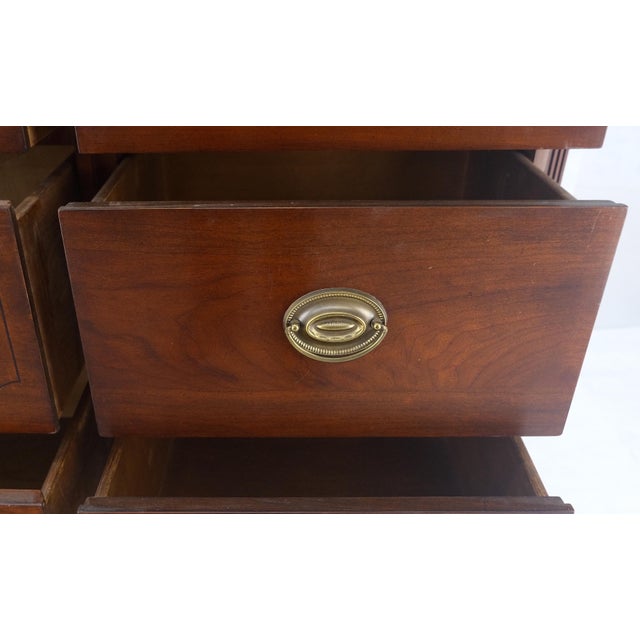 Drexel Mahogany Federal Bow Front 12 Drawers Dresser MINT For Sale - Image 4 of 13