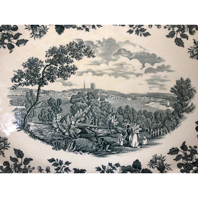 Shabby Chic Royal Worcester Palissy "Avon Scenes" Hand Engraved Porcelain Platter For Sale - Image 3 of 10