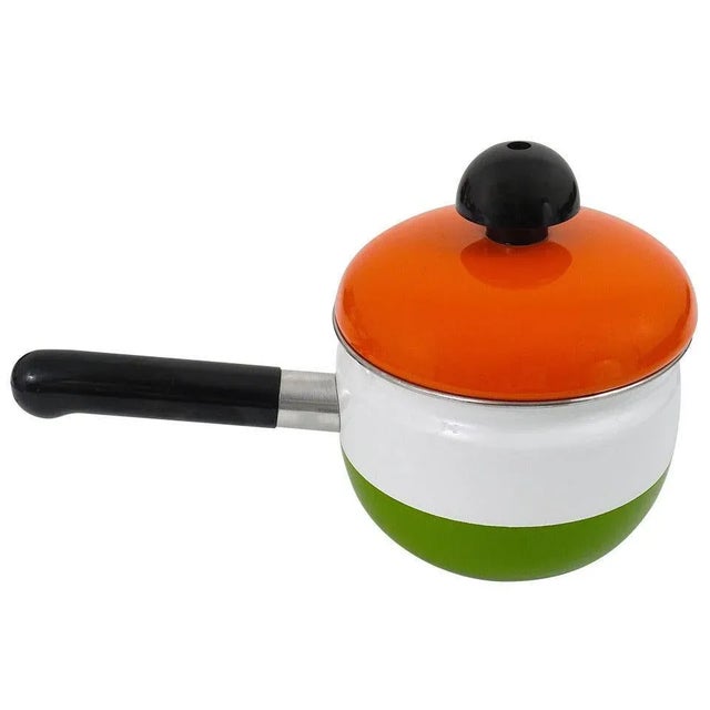 Green Enameled Pot with Lid by Carl Aubock attributed to Riess, Austria, 1970s For Sale - Image 8 of 8