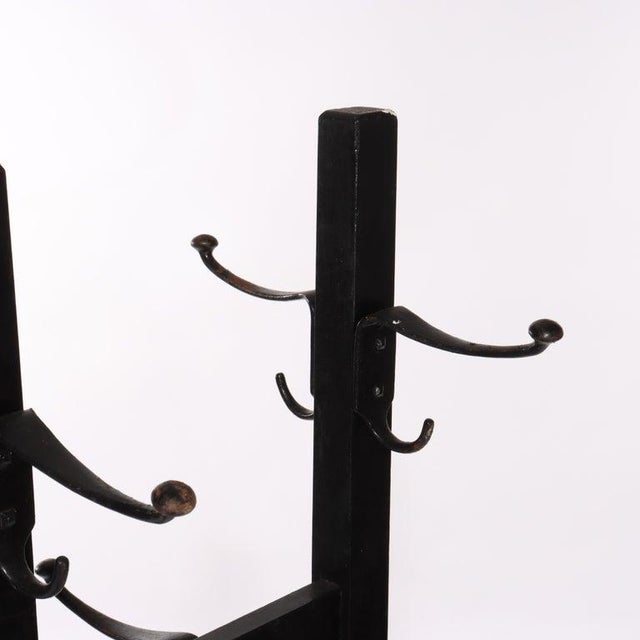 Wood Antique Stickley School Mahogany Costumer Hat Rack C1920 For Sale - Image 7 of 9
