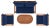 Deacon 4 Piece Living Set - Natural/Navy Blue For Sale In Philadelphia - Image 6 of 8