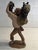 Rustic European Vintage German Oberammergau Anri Wood Carving Figure 10” Tall. Boy Eating Grapes For Sale - Image 3 of 9