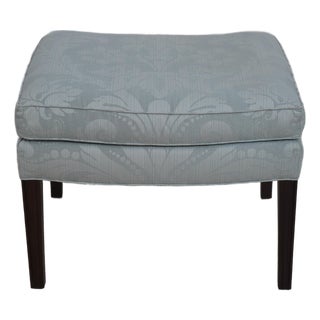 Stickley Colonial Williamsburg Damask Upholstered Ottoman For Sale