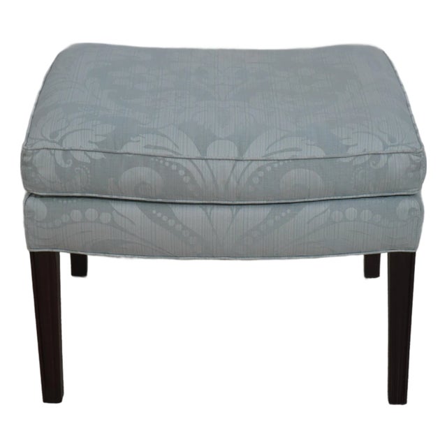 Stickley Colonial Williamsburg Damask Upholstered Ottoman For Sale