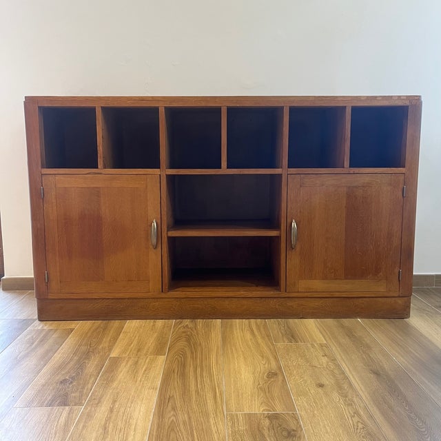 Post-war/Reconstruction era oak sideboard, 1940/50 A piece of furniture built to last, with clean lines and ample storage...