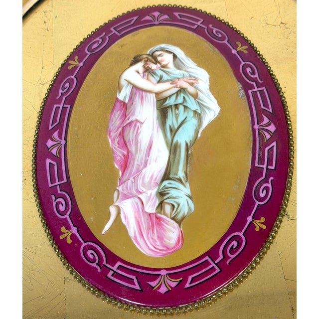 Pair Old Paris Porcelain Allegorical Plaques Depicting Joys and Sorrows of Love For Sale - Image 4 of 14