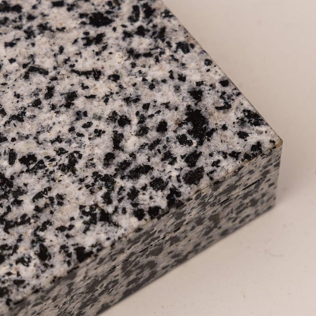 Black Vintage Italian Bianco Castilla Stone Box, 1960 For Sale - Image 8 of 10