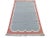Not Yet Made - Made To Order Handmade Cotton Pale Aqua, Cream and Red Washed Border Scalloped Rug - 6'x9' For Sale - Image 5 of 6