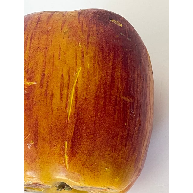 Large handmade wax apple sculpture Handpainted.