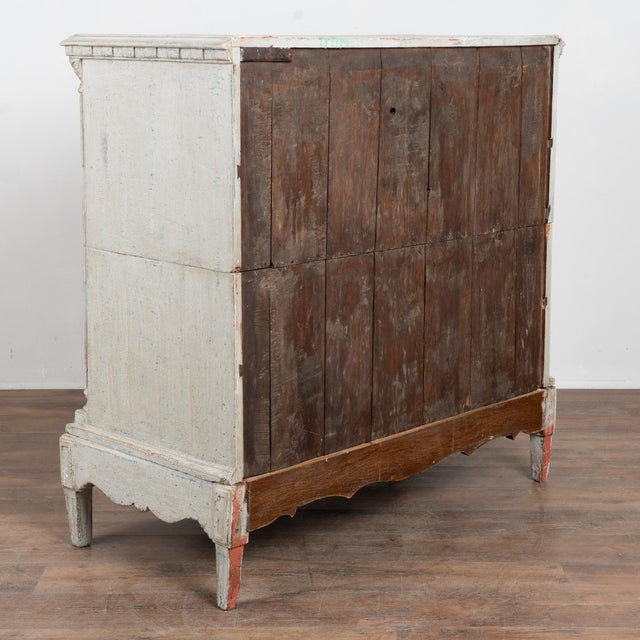 Mid 18th Century Danish Rococo Large White Chest of Four Drawers For Sale - Image 18 of 18