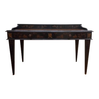 Century Furniture Monarch Collection Waxed Chinoiserie Writing Desk With Storage For Sale